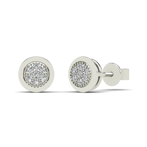 14K Solid Gold  0.05ctw Diamond Stud Earrings