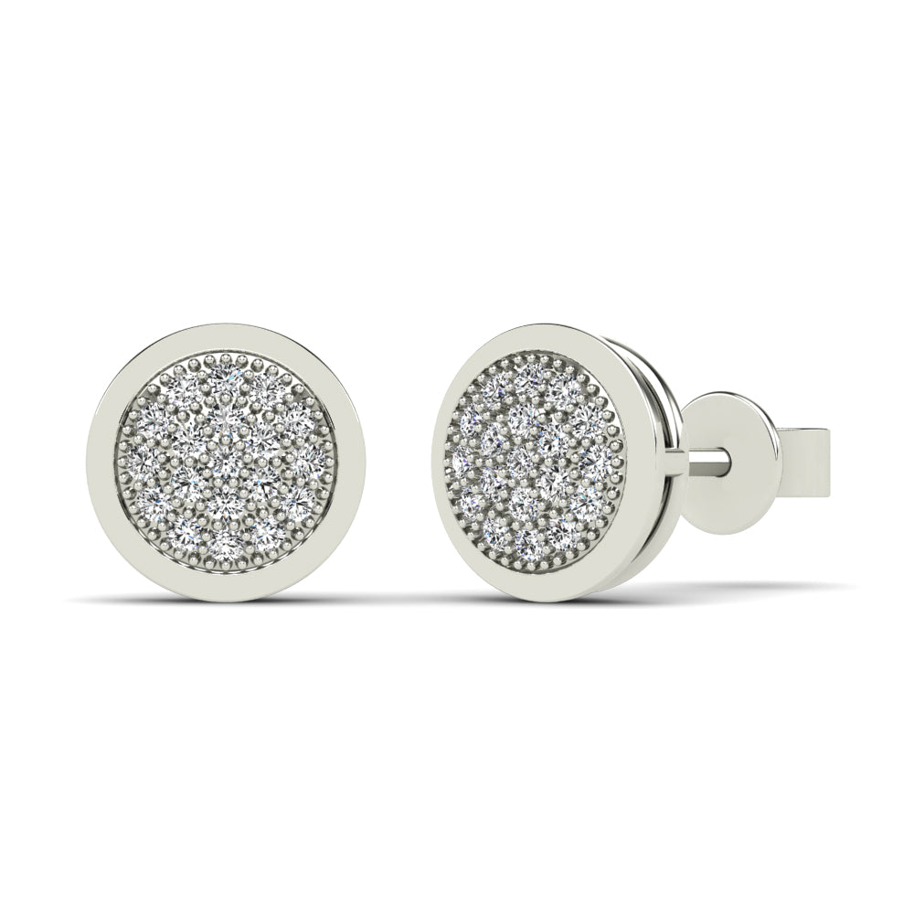 14K Solid Gold  0.10ctw Diamond Stud Earrings
