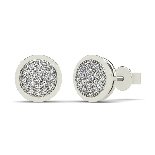 14K Solid Gold  0.10ctw Diamond Stud Earrings