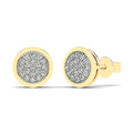 14K Solid Gold  0.10ctw Diamond Stud Earrings
