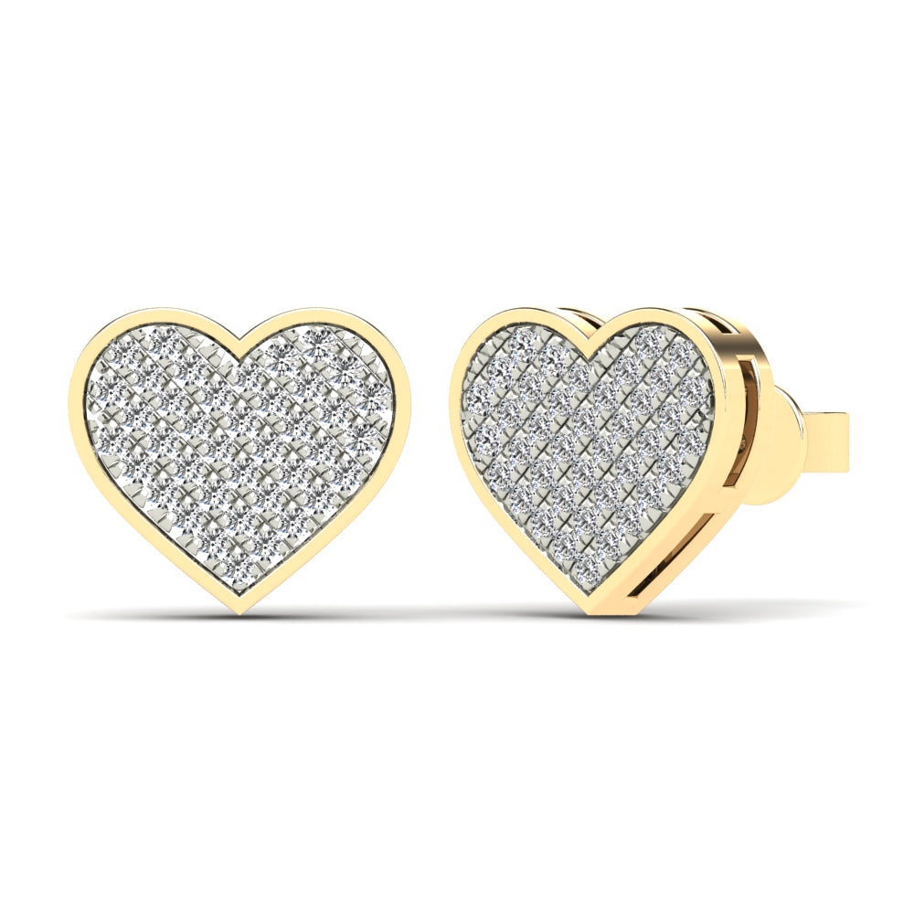 14K Solid Gold  0.21ctw Diamond Stud Earrings
