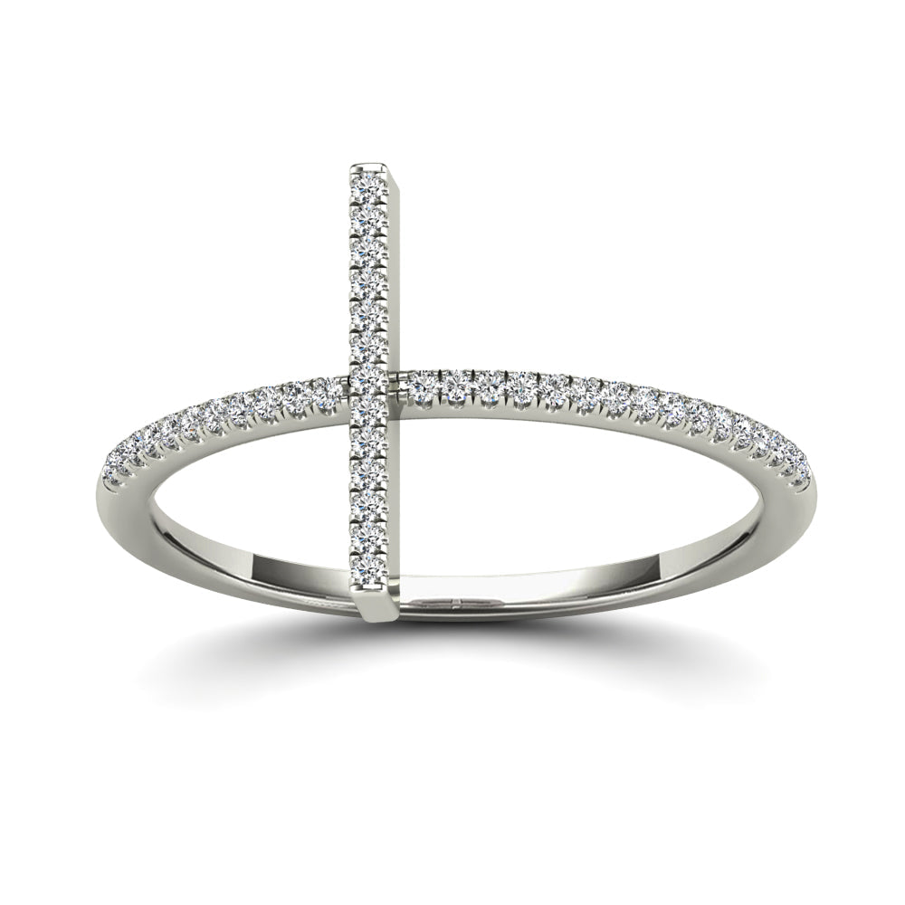 14K Solid Gold  0.10ctw Diamond Womens Rings