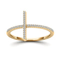 14K Solid Gold  0.10ctw Diamond Womens Rings