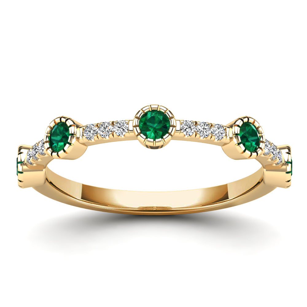 14K Solid Gold  0.40ctw Diamond Womens Rings