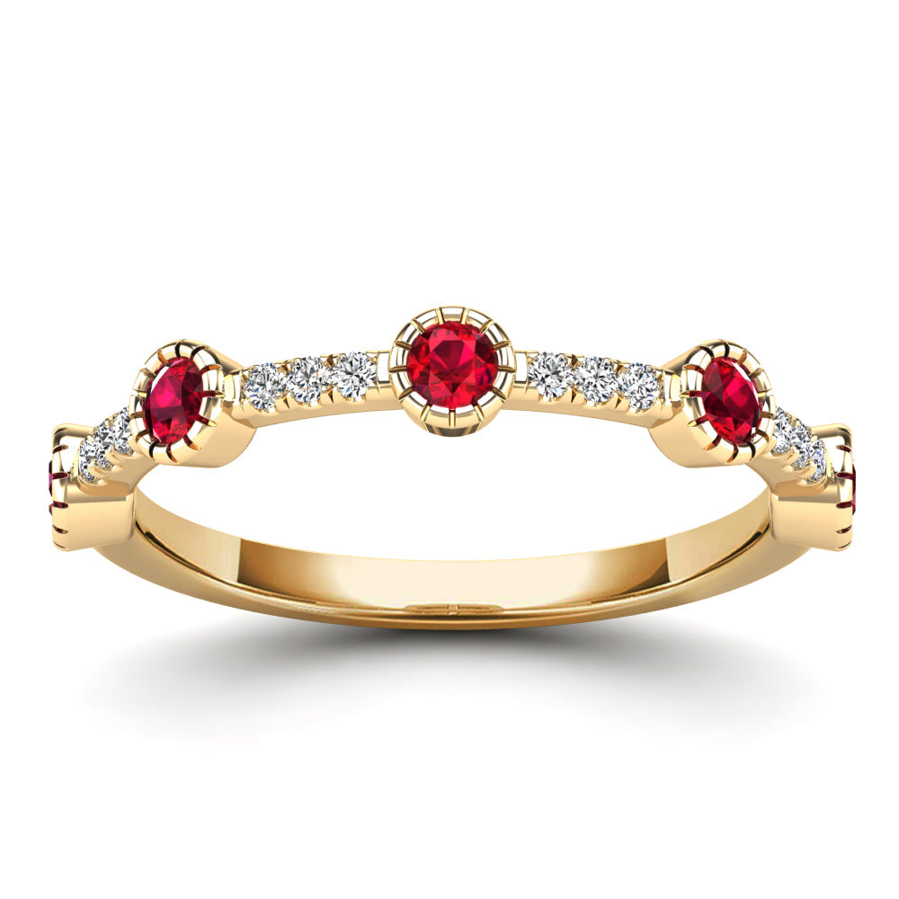 14K Solid Gold  0.40ctw Diamond Womens Rings