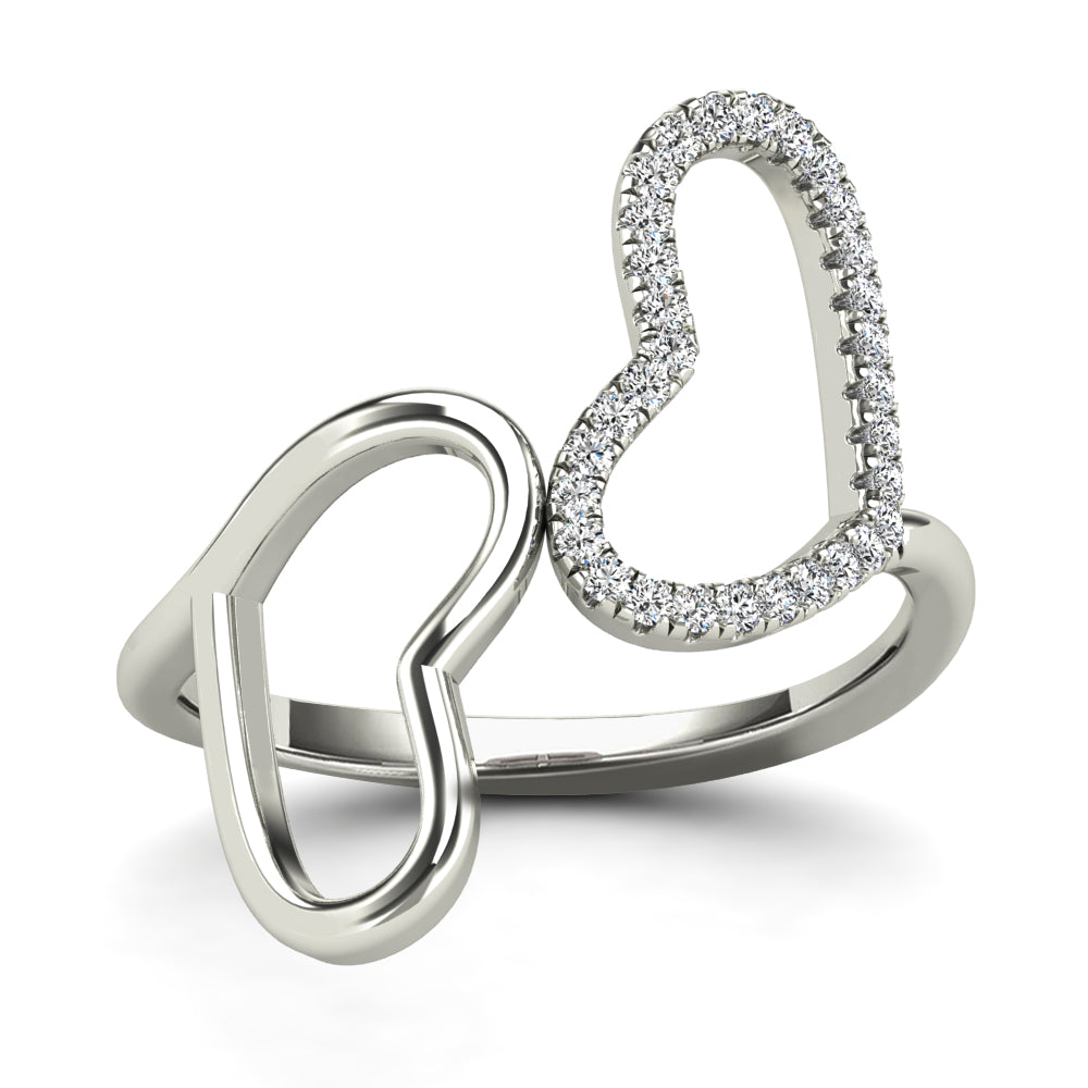 14K Solid Gold  0.11ctw Diamond Womens Rings