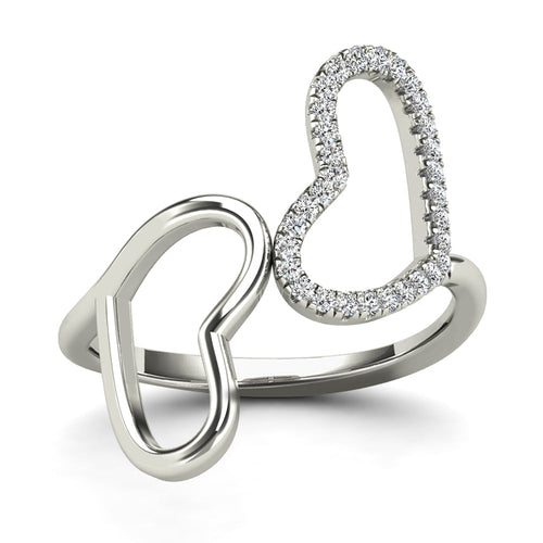 14K Solid Gold  0.11ctw Diamond Womens Rings