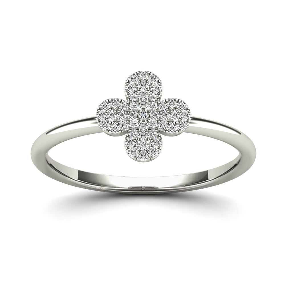 14K Solid Gold  0.10ctw Diamond Womens Rings