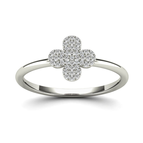 14K Solid Gold  0.10ctw Diamond Womens Rings