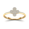 14K Solid Gold  0.10ctw Diamond Womens Rings