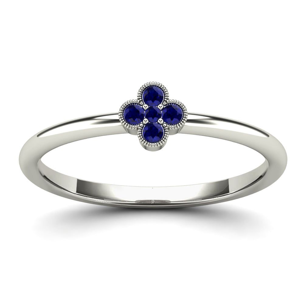 14K Solid Gold  0.08ctw - 0.11ctw Gem Stone Womens Rings