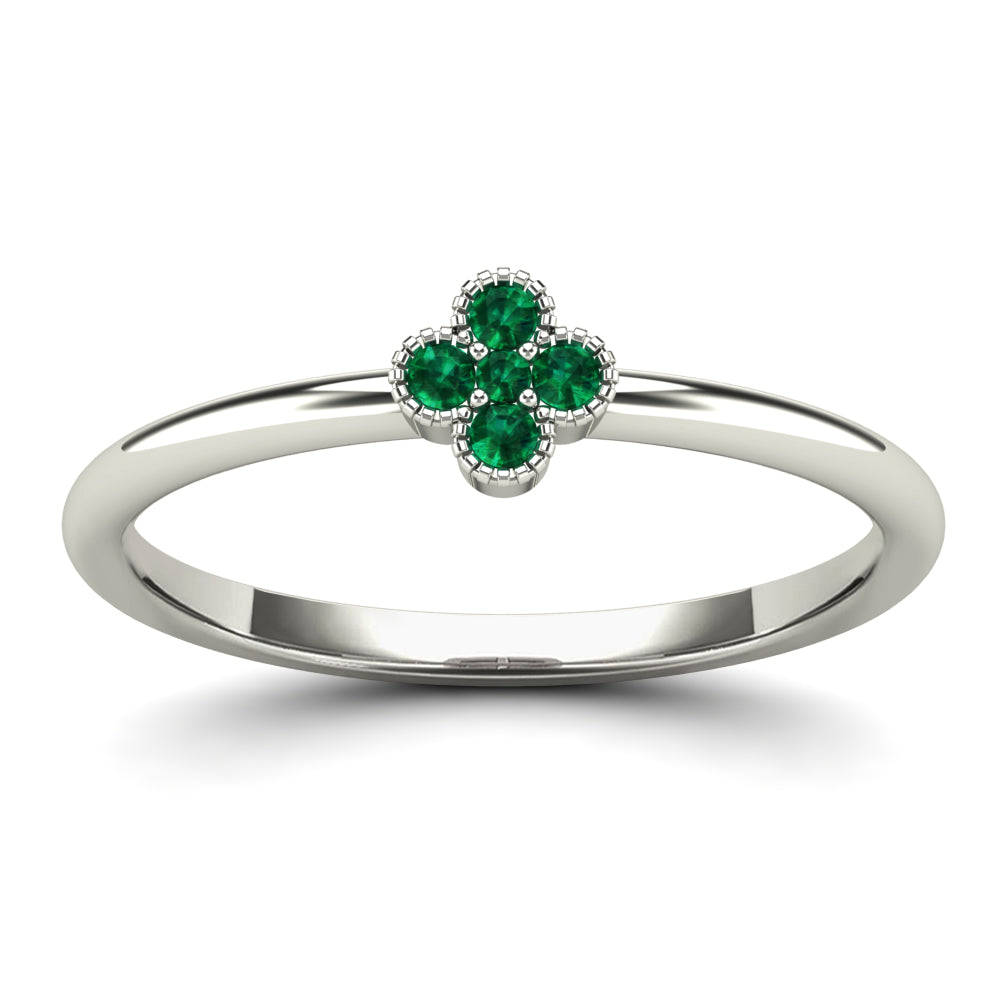 14K Solid Gold  0.08ctw - 0.11ctw Gem Stone Womens Rings