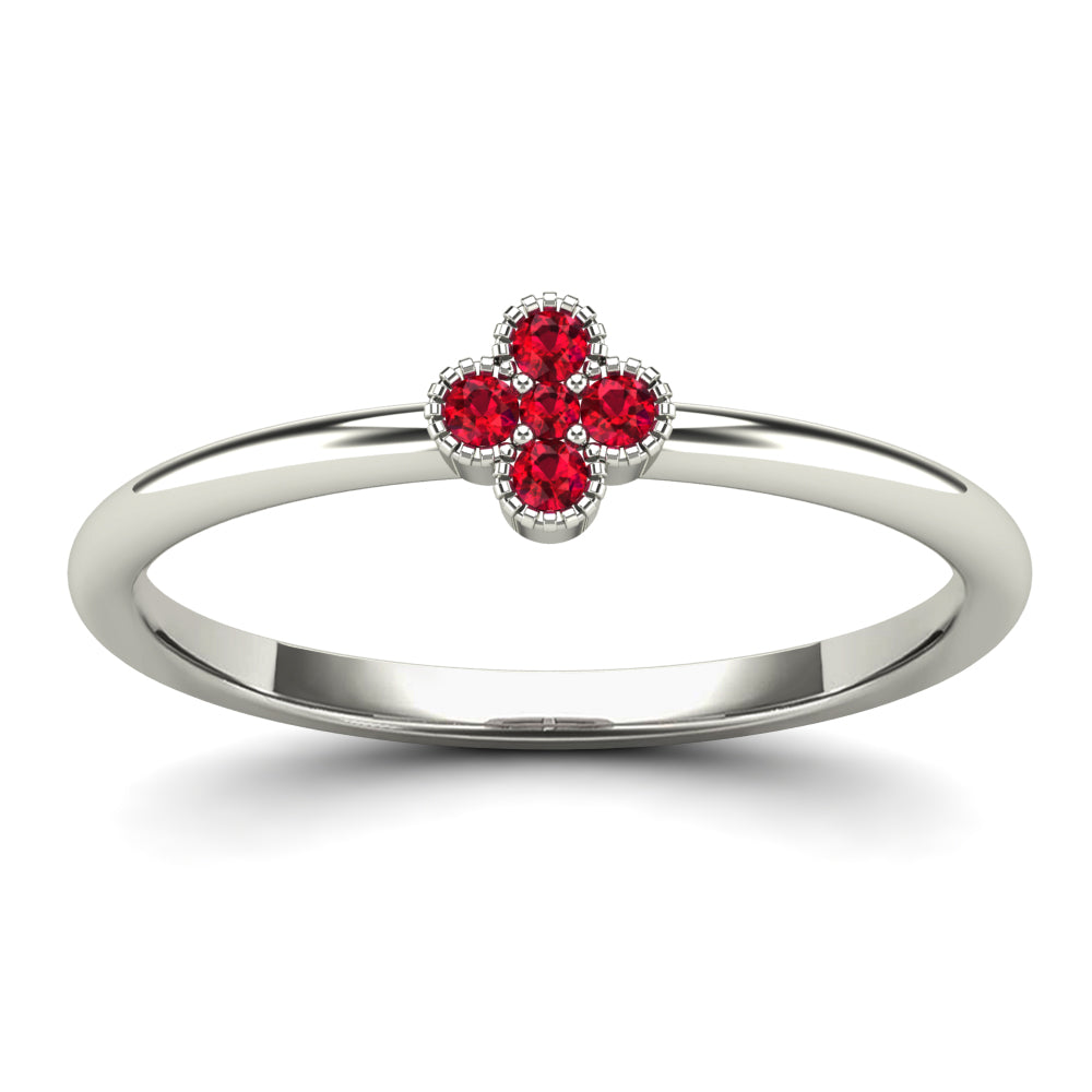 14K Solid Gold  0.08ctw - 0.11ctw Gem Stone Womens Rings