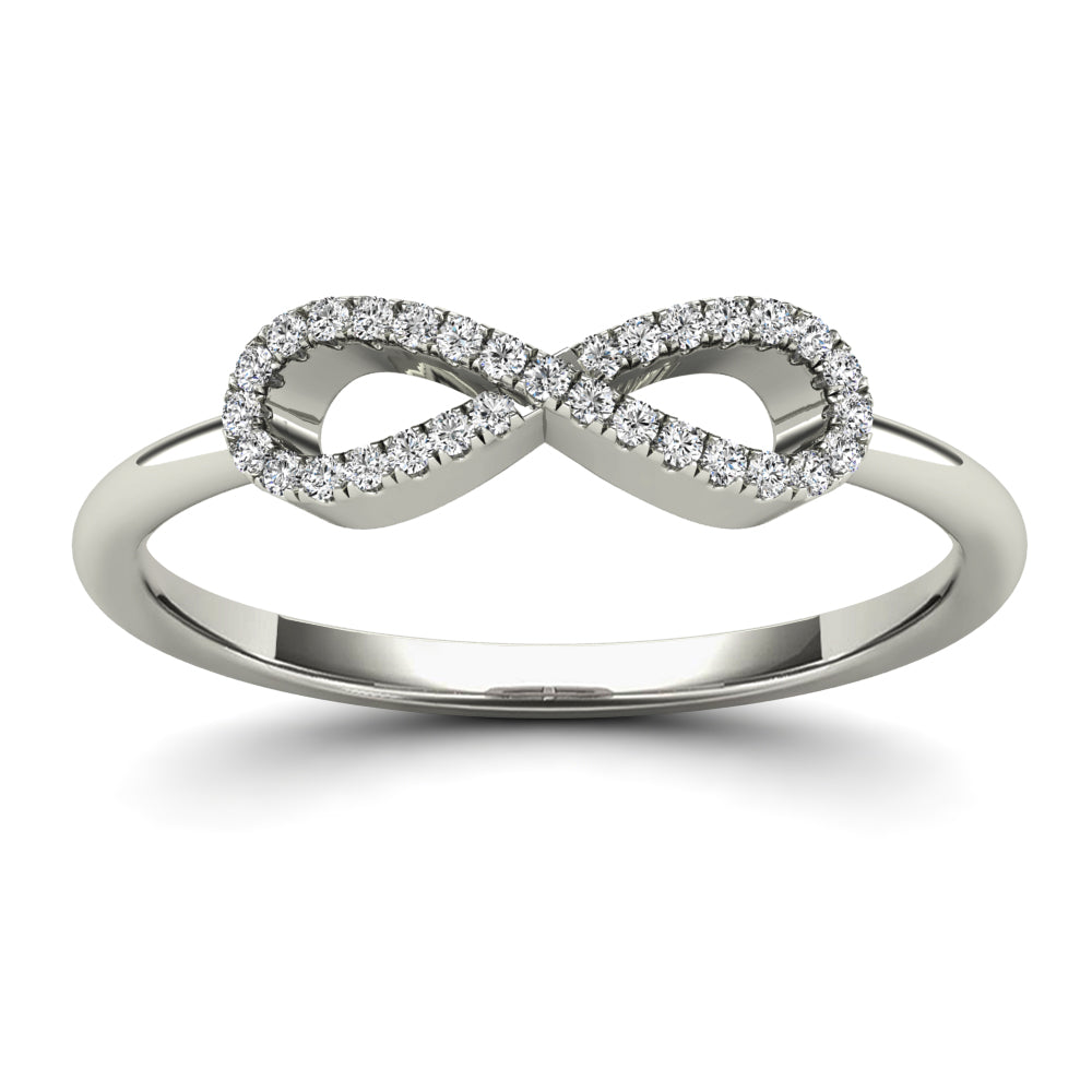 14K Solid Gold  0.11ctw Diamond Womens Rings