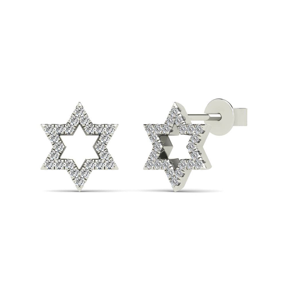 14K Solid Gold  0.10ctw Diamond Stud Earrings