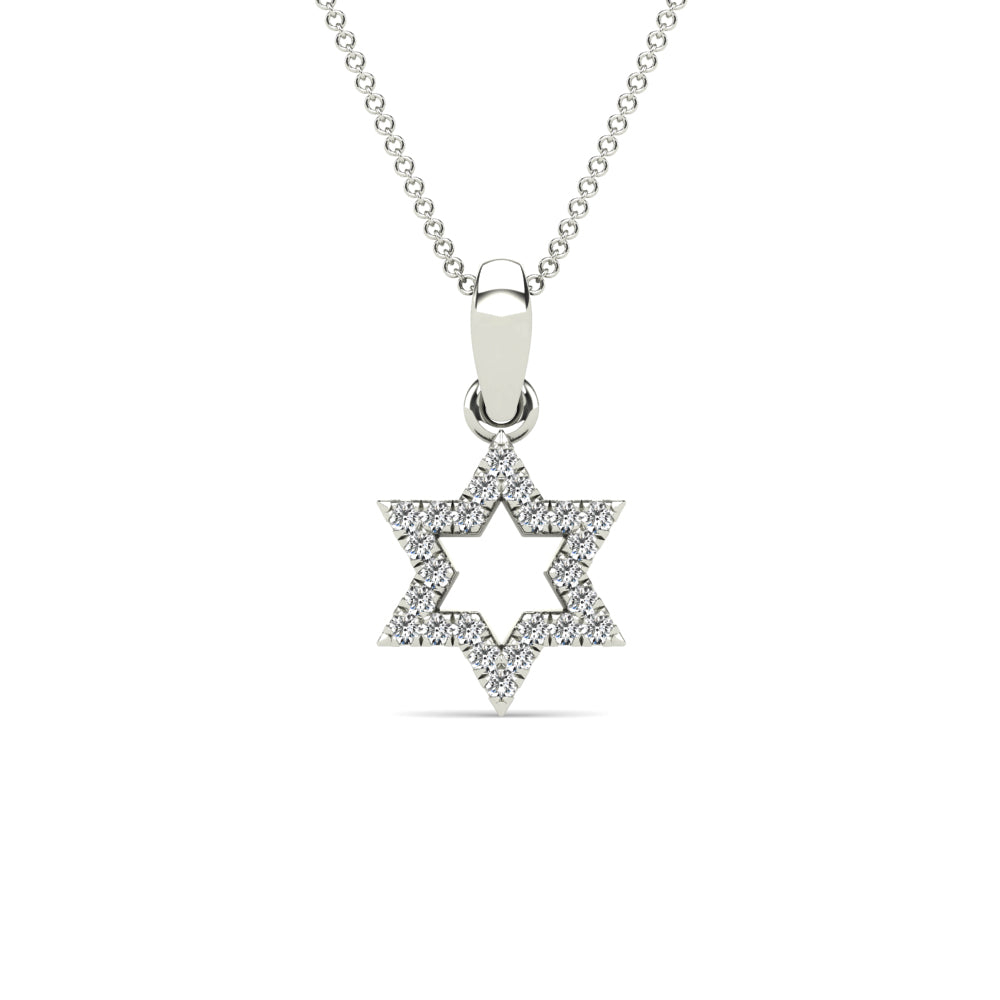 14K Solid Gold  0.07ctw Diamond Pendants