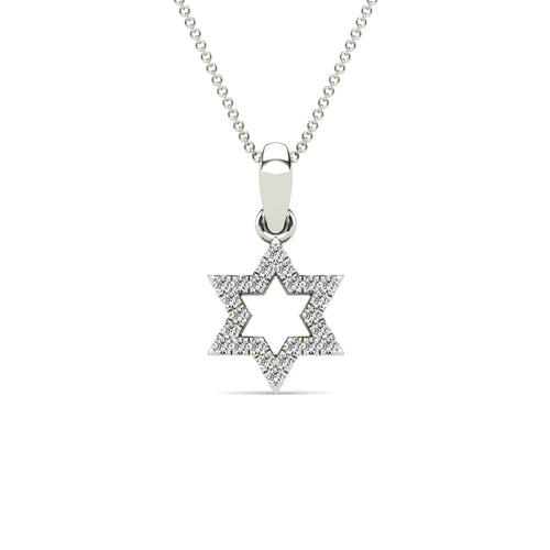 14K Solid Gold  0.07ctw Diamond Pendants