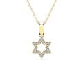 14K Solid Gold  0.07ctw Diamond Pendants