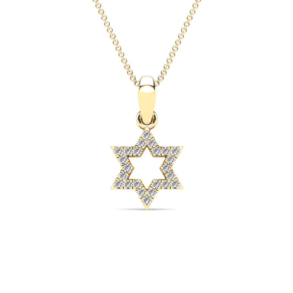 14K Solid Gold  0.07ctw Diamond Pendants