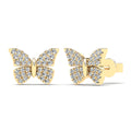 14K Solid Gold  0.13ctw Diamond Stud Earrings