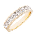 14K Solid Gold, Round Brilliant Cut Diamond Channel set Women's Wedding Band(1.02ctw)