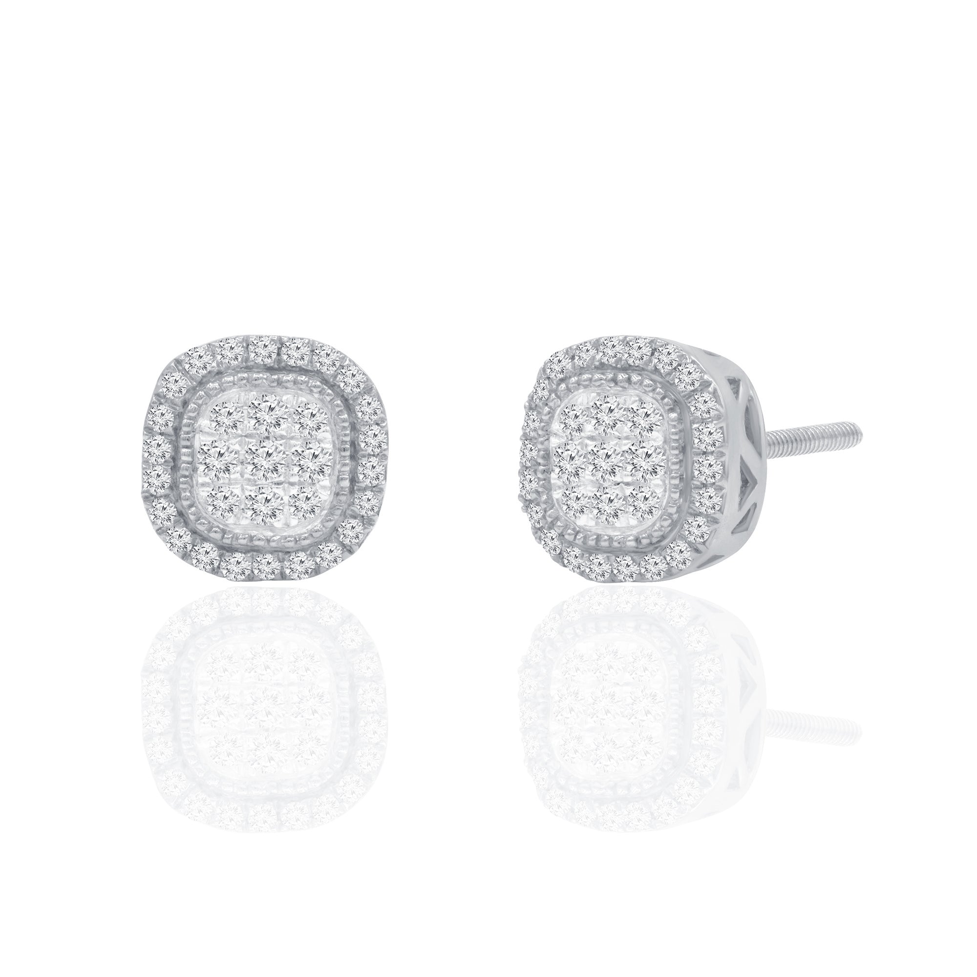 14K Solid Gold 0.26ctw Diamond Stud Earrings