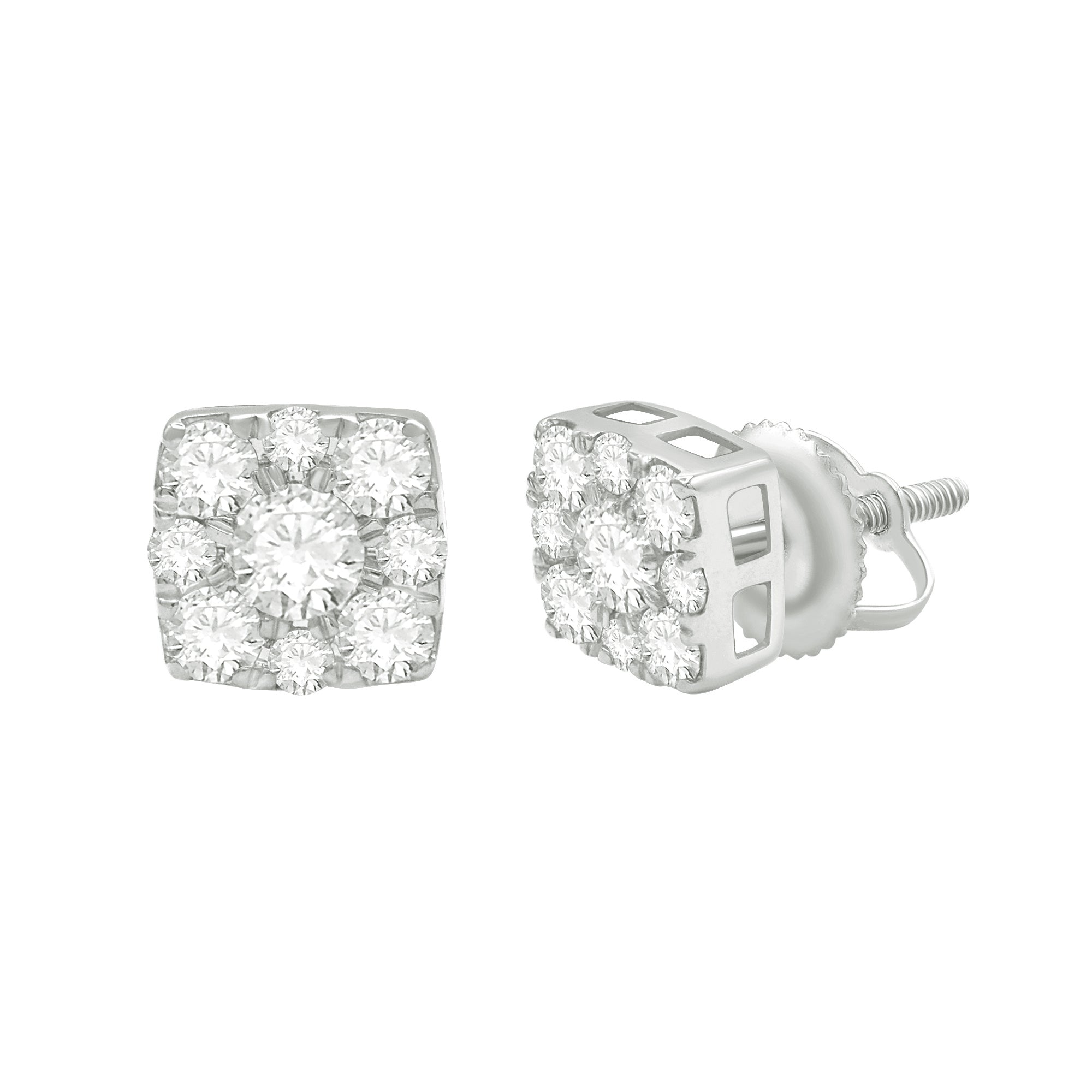 14K Solid Gold 0.51ctw Diamond Stud Earrings