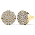 14K Solid Gold 0.38ctw Diamond Micro-pavé Round Stud Earrings