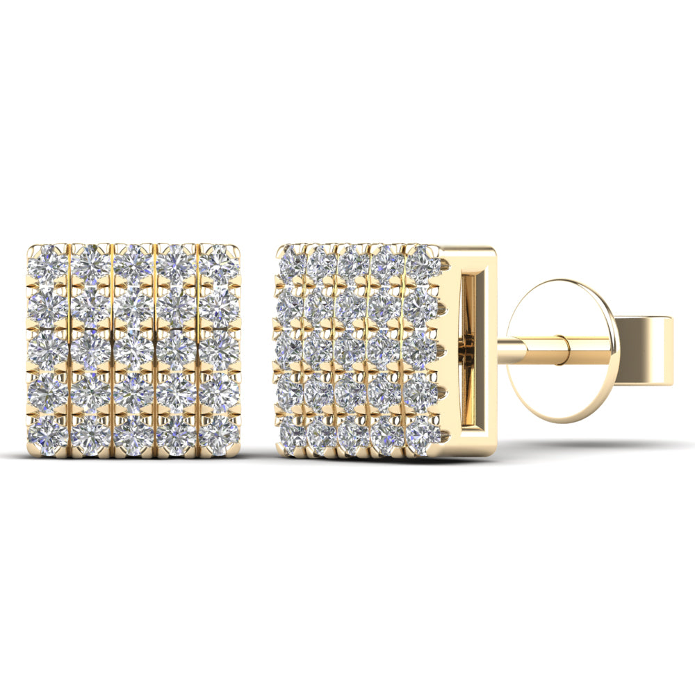 10K Solid Gold  0.15ctw Diamond Stud Earrings