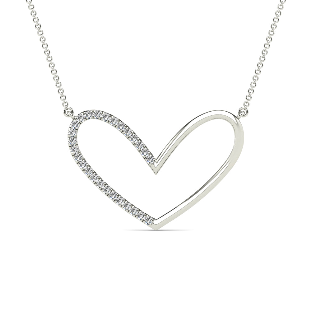 14K Solid Gold  0.10ctw Diamond Necklaces