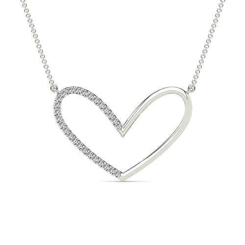 14K Solid Gold  0.10ctw Diamond Necklaces
