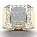 14K Solid Gold 0.31ctw Diamond Mens Ring