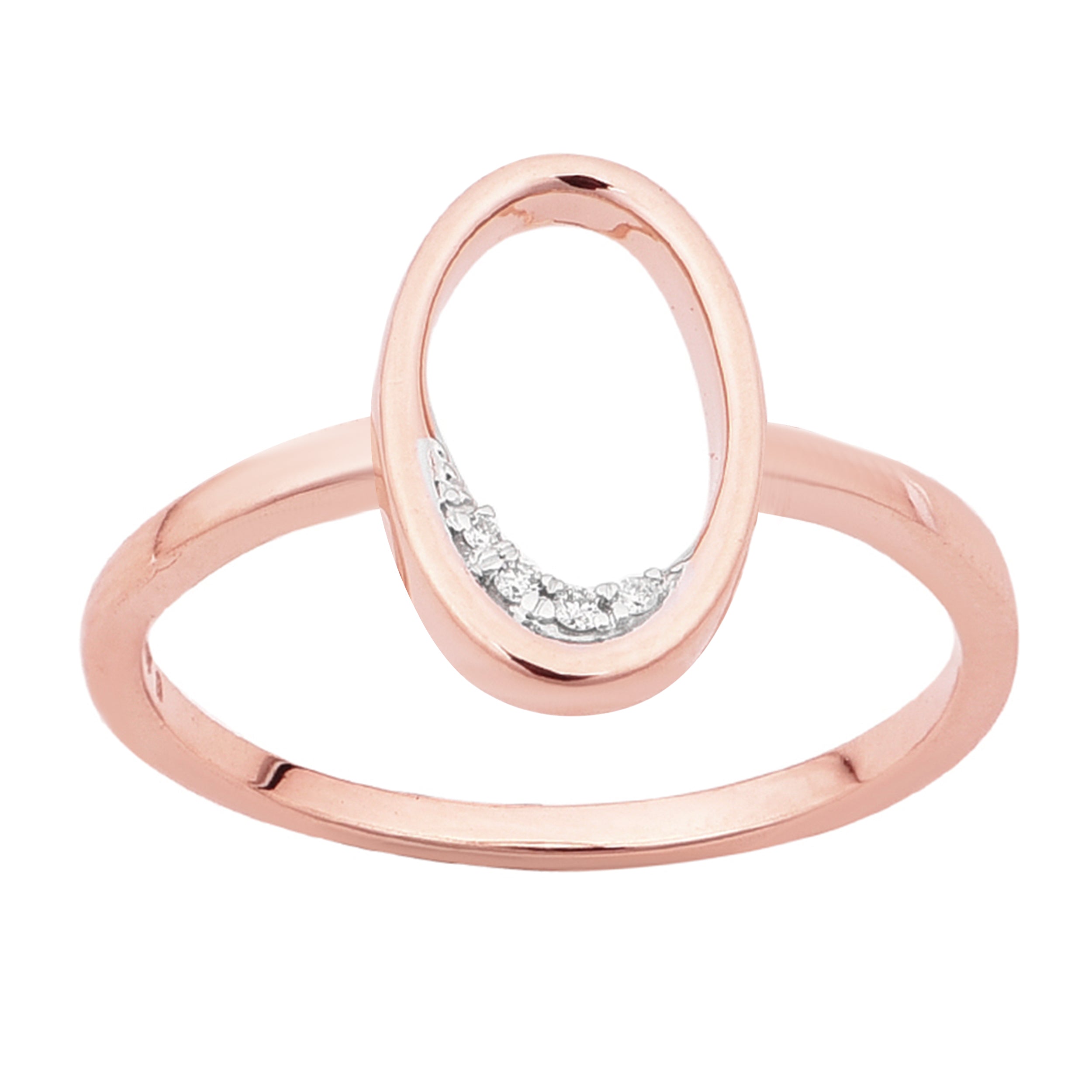 14K Solid Gold 0.02ctw Diamond Womens Rings