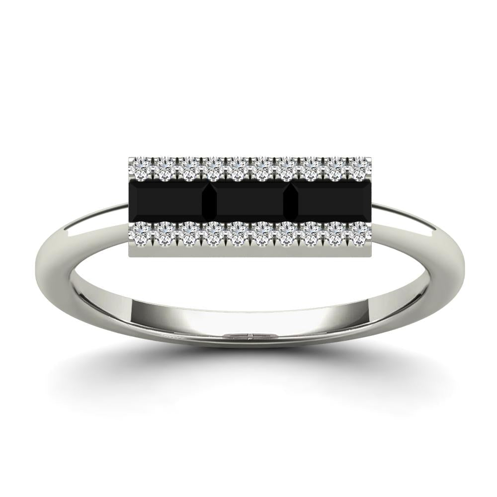 14K Solid Gold 0.43ctw Baguette Diamond Womens Statement Ring