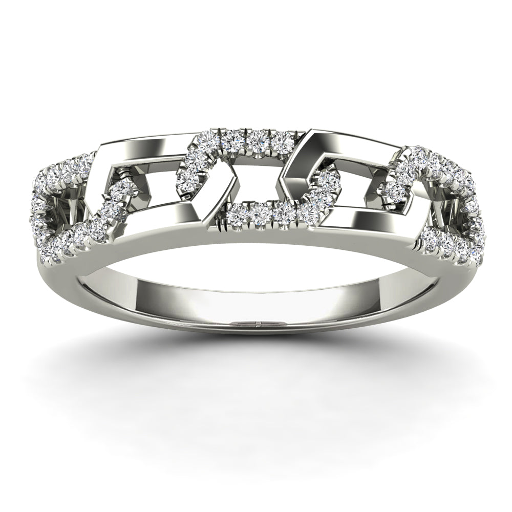 14K Solid Gold 0.14ctw Diamond Womens Rings