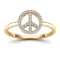 14K Solid Gold 0.14ctw Diamond Womens Rings