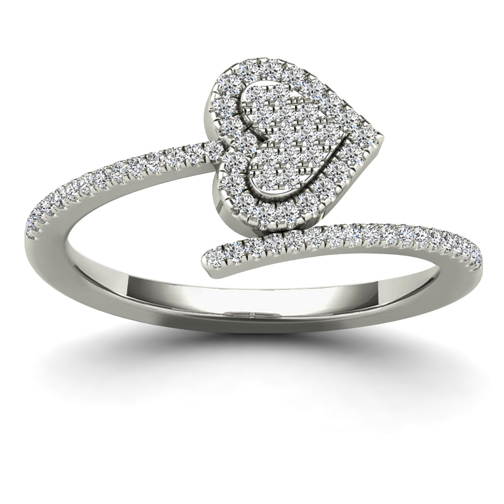 14K Solid Gold 0.21ctw Diamond Womens Rings