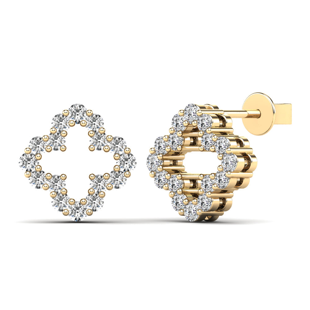 14K Solid Gold 0.31ctw Diamond Stud Earrings
