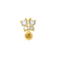 14K Solid Gold 0.11ctw Diamond Ear Piercings