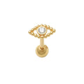 14K Solid Gold 0.017ctw Diamond Ear Piercings