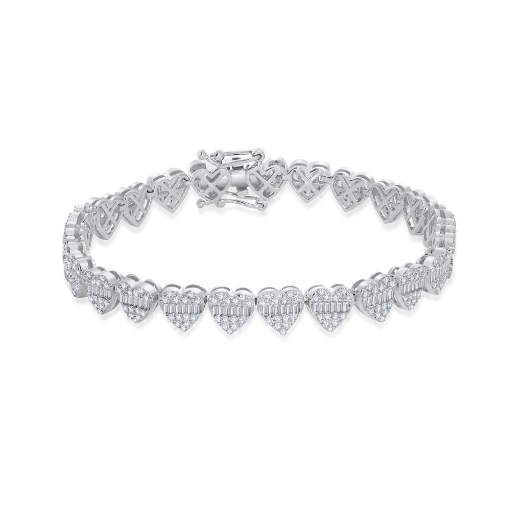 14K Solid Gold  2.26-2.30ctw Diamond Bracelets Size Option Avaiable