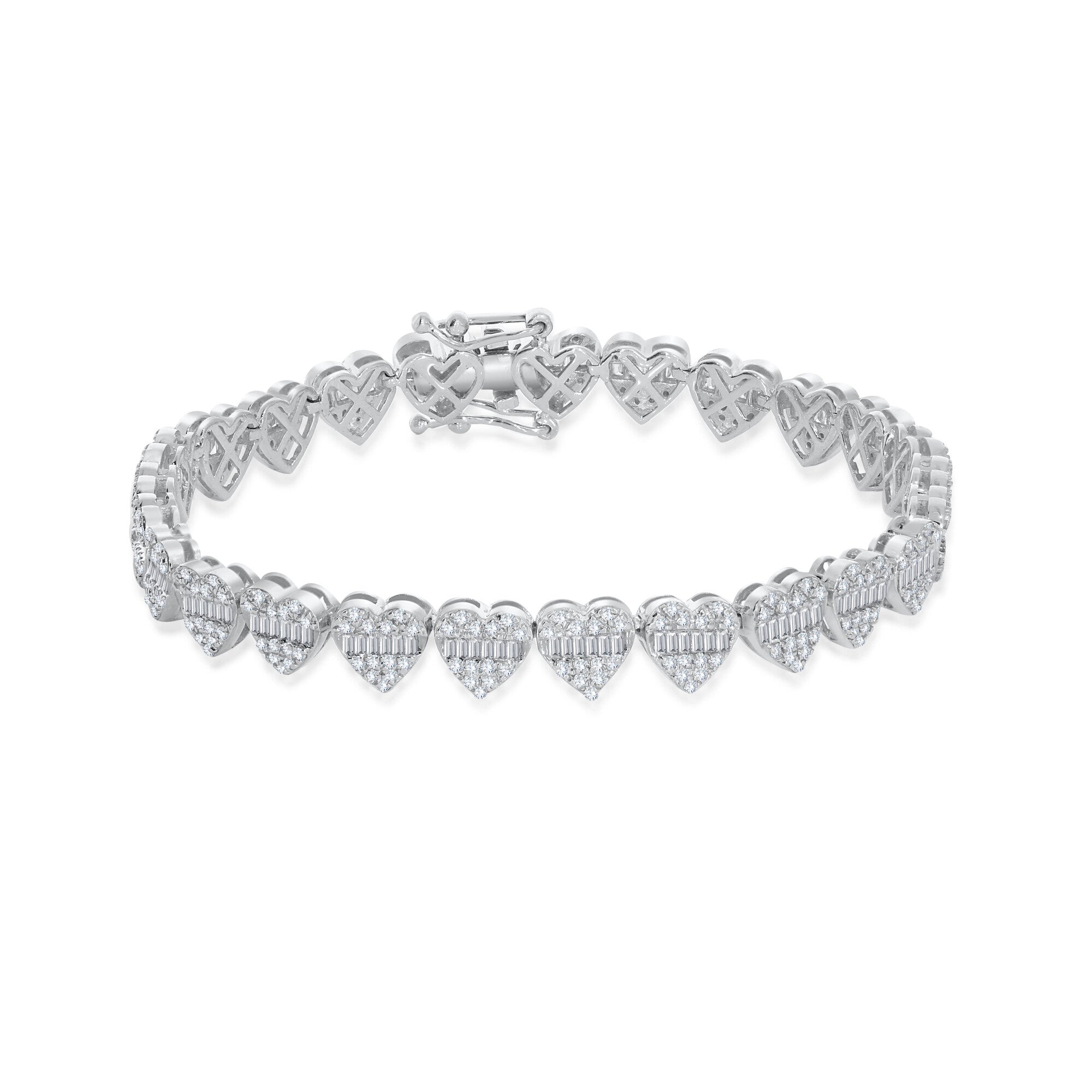 14K Solid Gold  2.26-2.30ctw Diamond Bracelets Size Option Avaiable