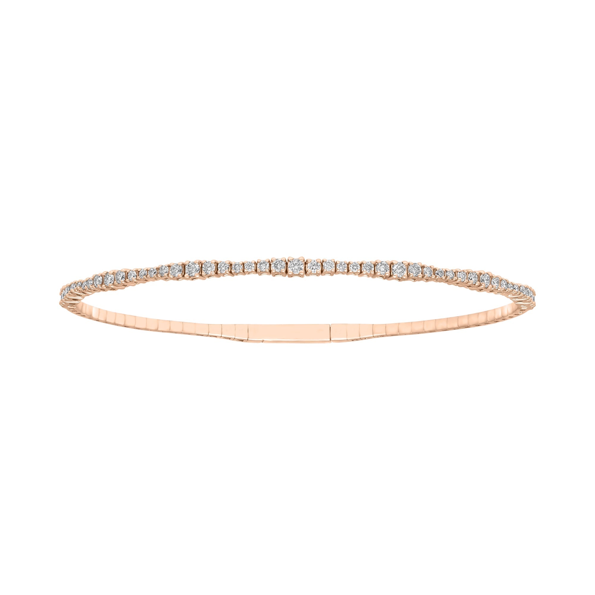 14K Solid Gold 0.86ctw - 0.90ctw Diamond Bracelets - Size Available