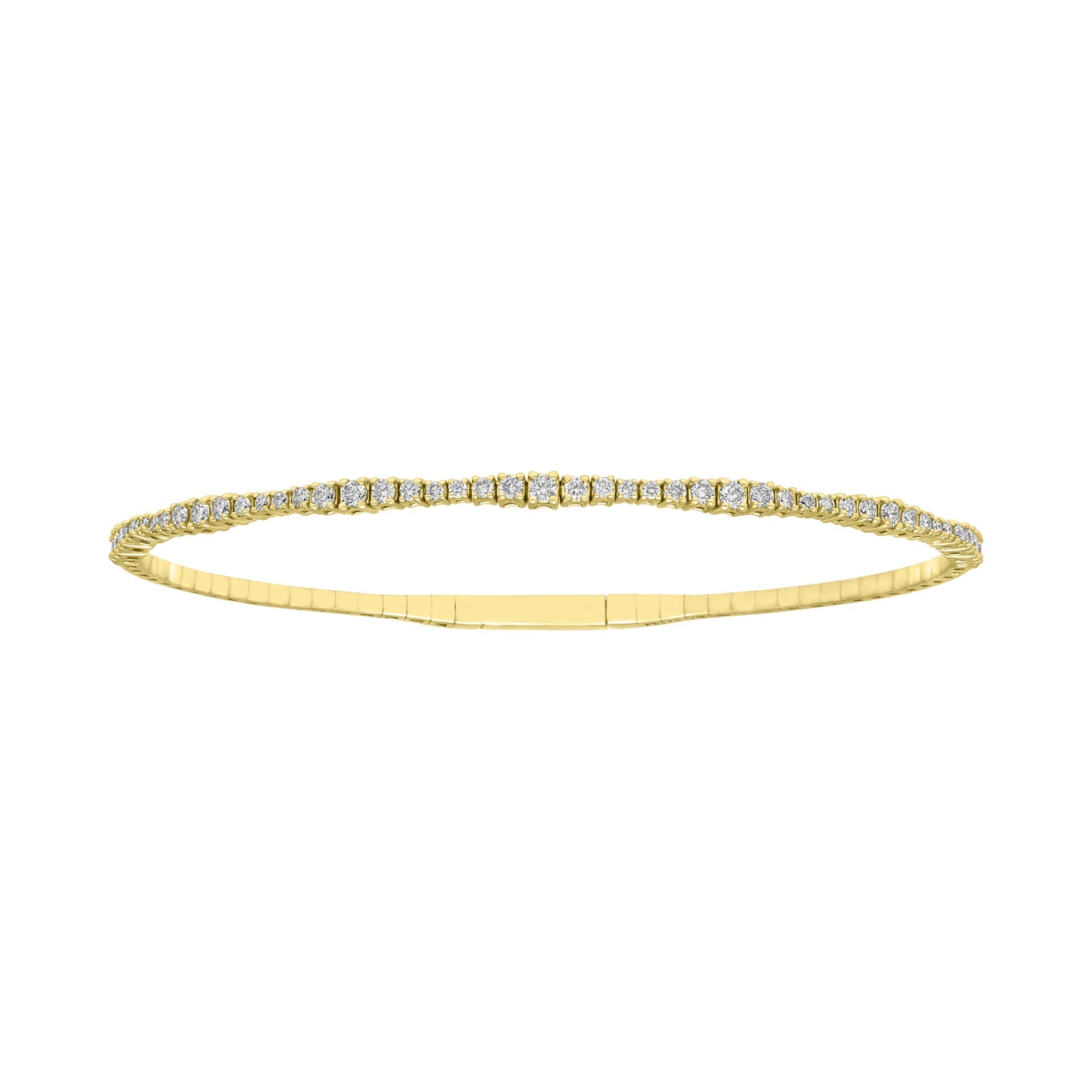 14K Solid Gold 0.86ctw - 0.90ctw Diamond Bracelets - Size Available