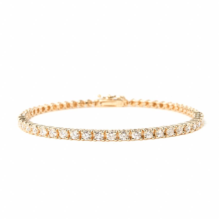 Round Genuine Diamond Tennis Bracelet in 14K Solid Gold(1.79ctw )