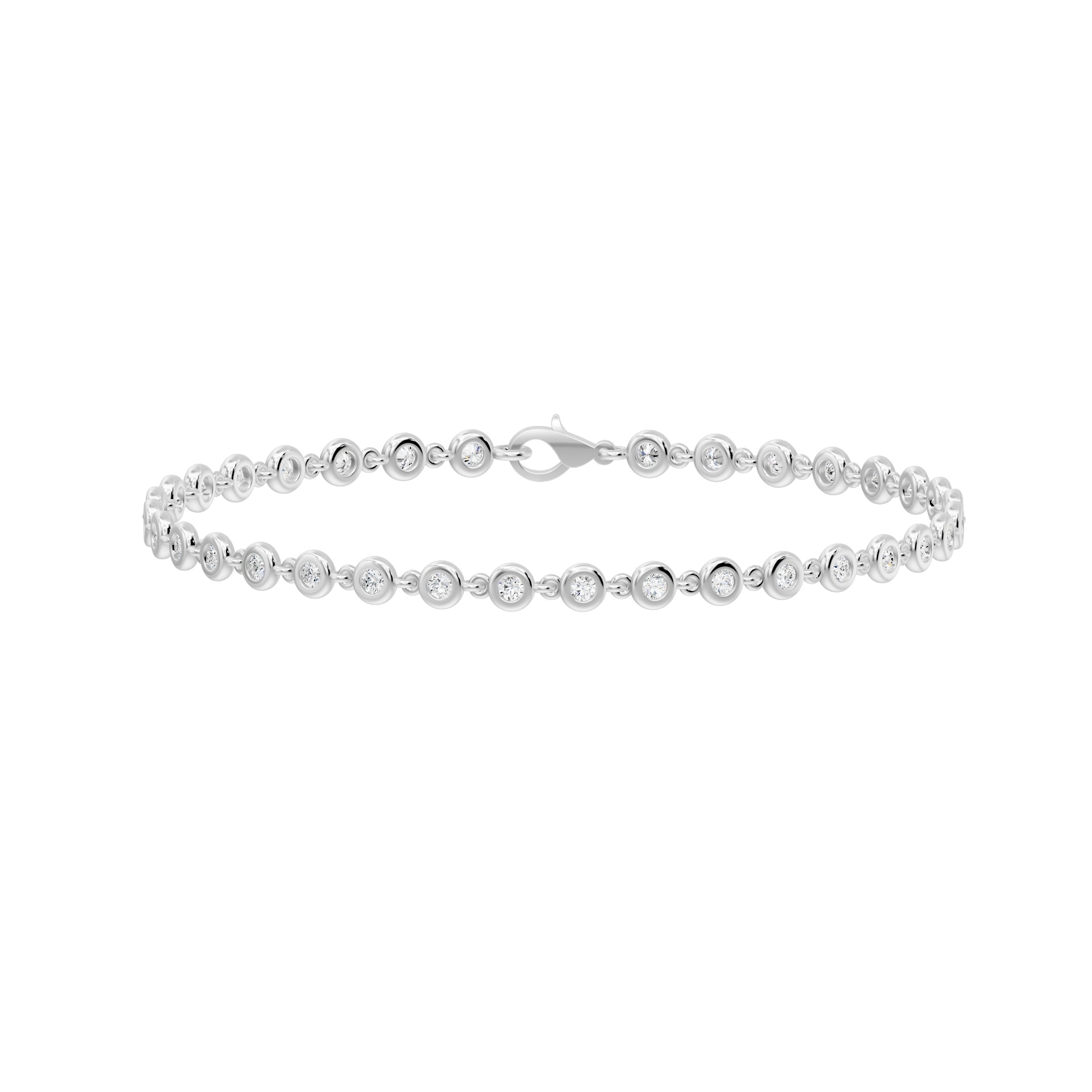 14K Solid Gold  1.01ctw Lab Grown Diamond Bracelets