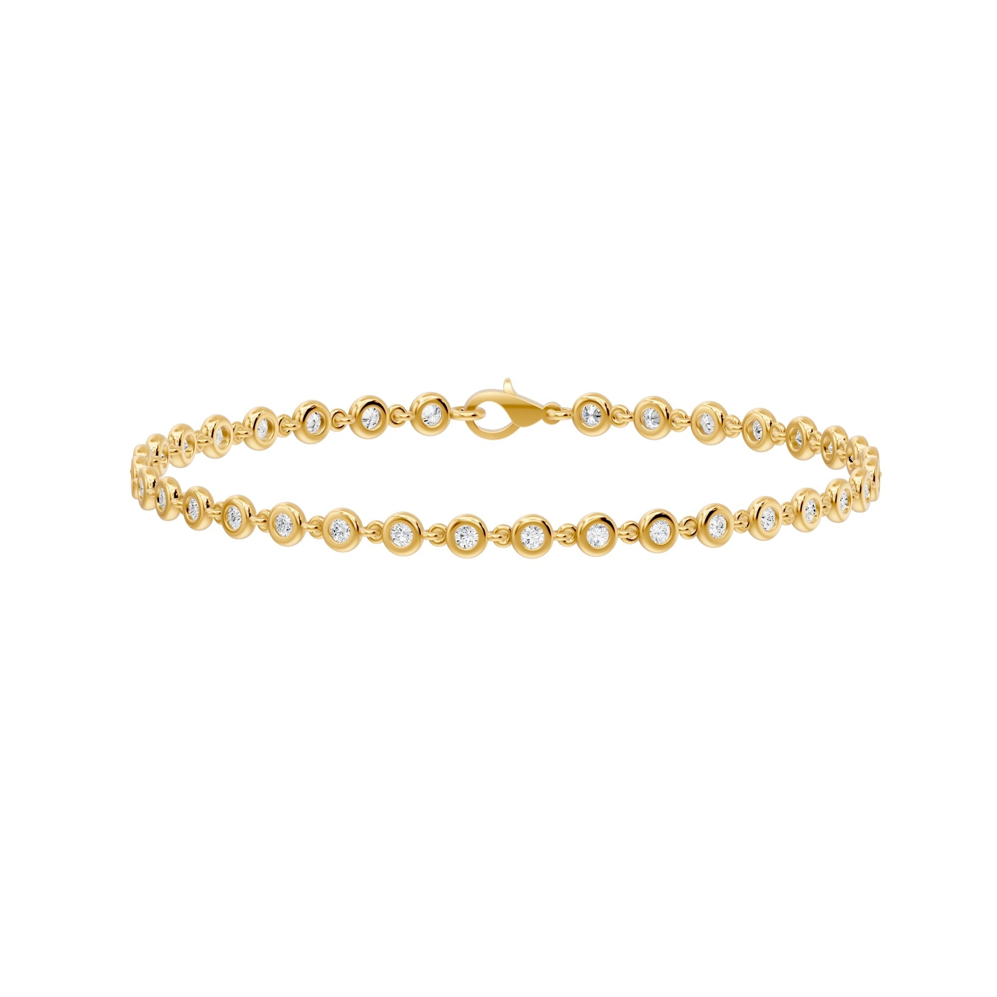 14K Solid Gold  1.01ctw Lab Grown Diamond Bracelets