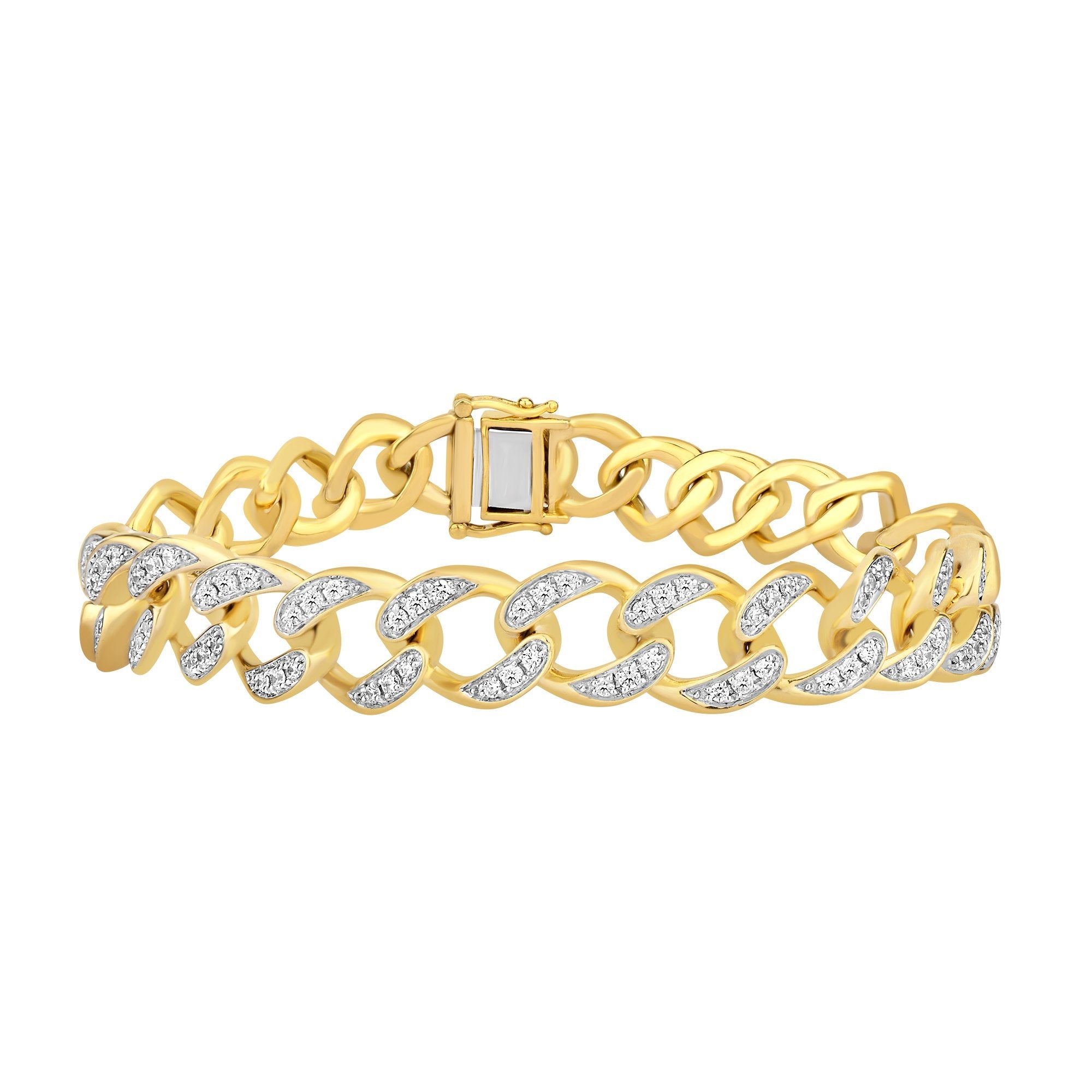 14K Solid Gold 2.61ctw Diamond Bracelets
