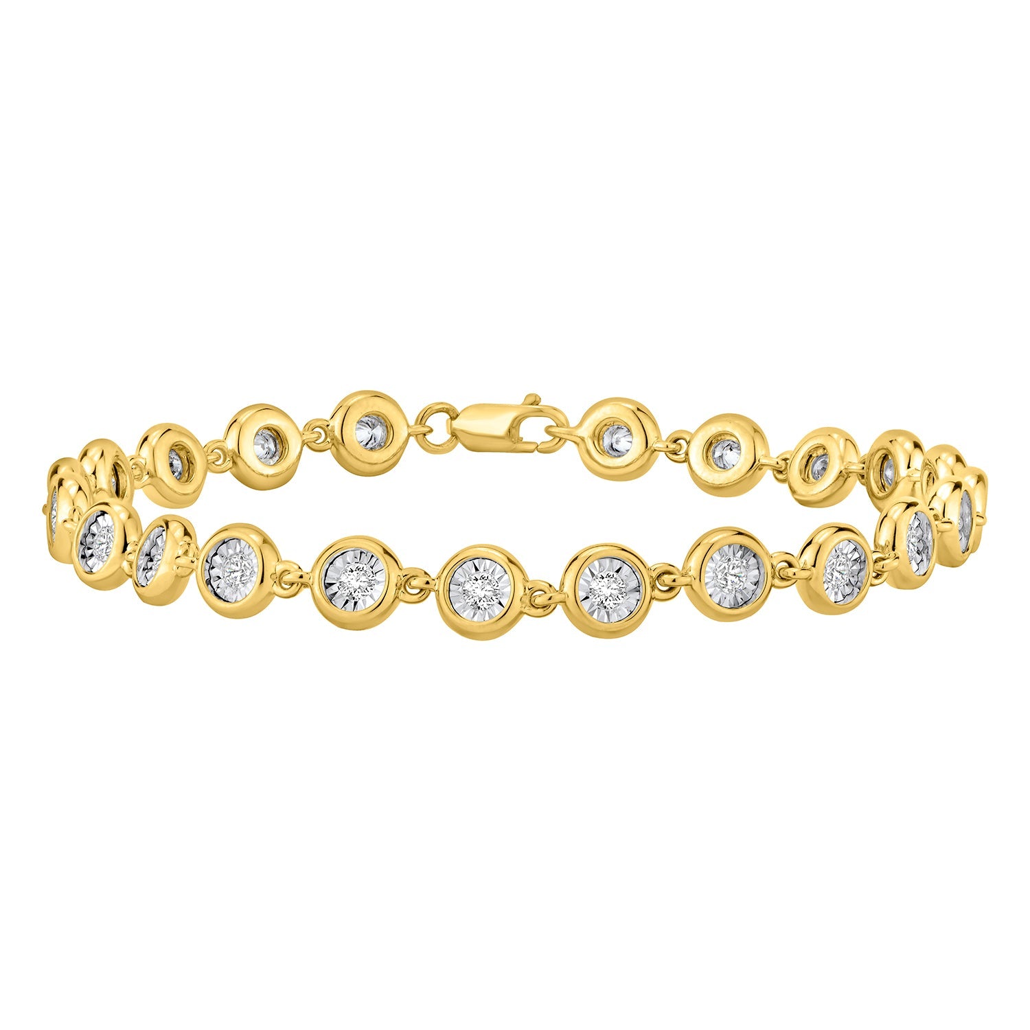 14K Solid Gold  1.00ctw Diamond Bracelets