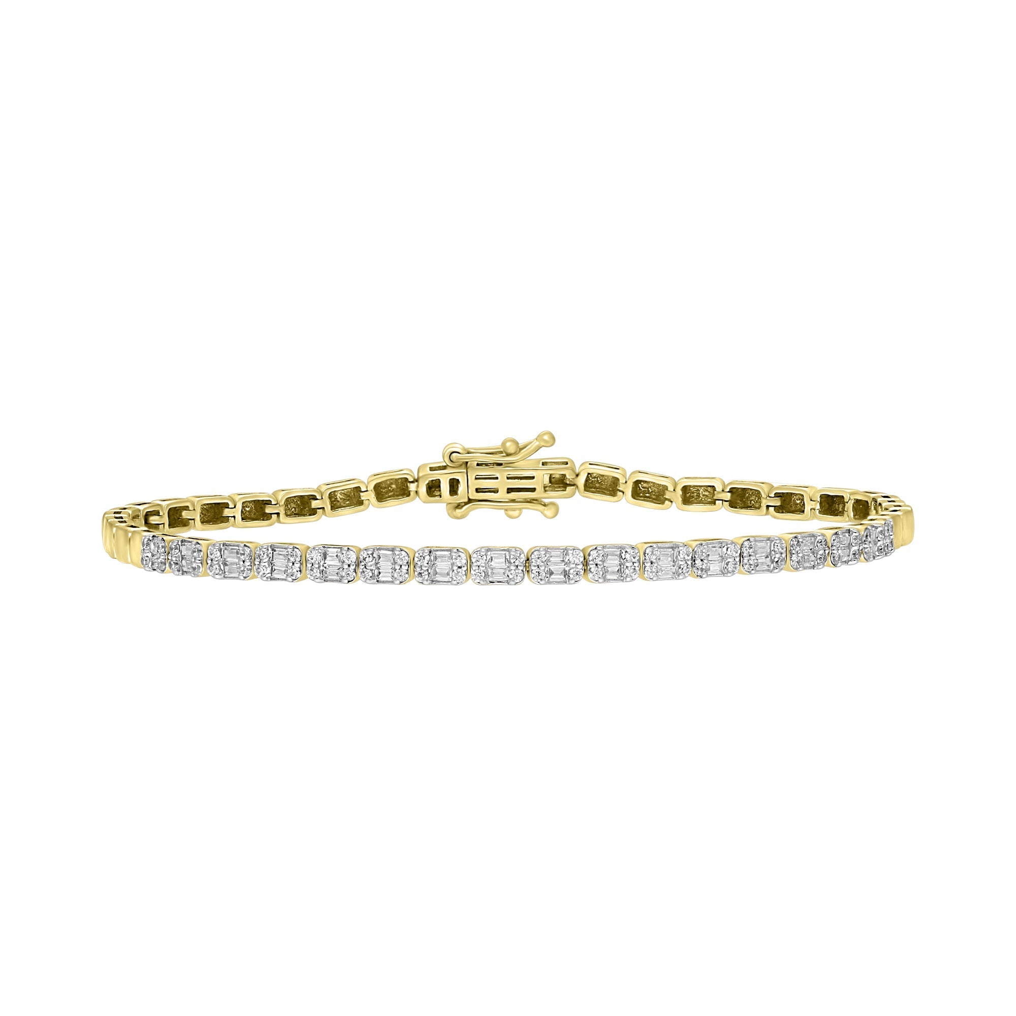 14K Solid Gold  0.74ctw Diamond Bracelets